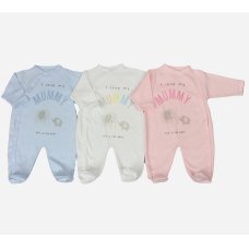 WF1680: Baby " I Love My Mummy" Cotton Sleepsuit (0-9 Months)